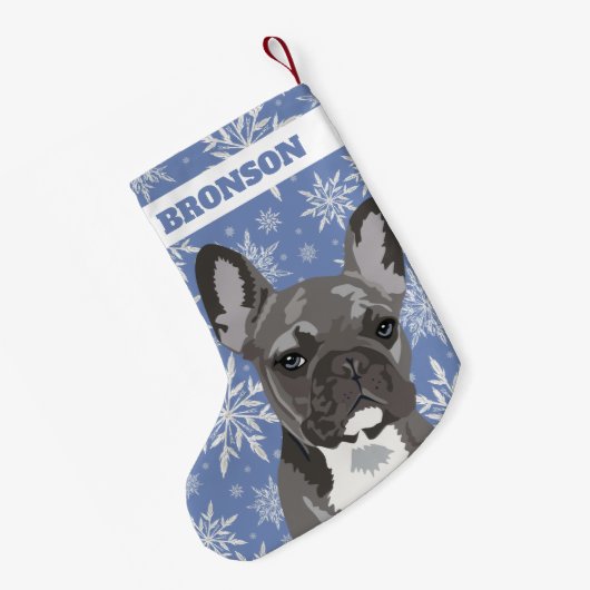 Aangepaste Pet Dog | Franse Bulldog Gift Kleine Kerstsok (Achterkant (Hangend))