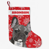 Aangepaste Pet Dog | Franse Bulldog Gift Kleine Kerstsok (Voorkant)