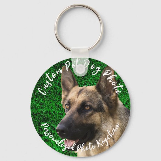 Aangepaste Pet Dog, Kat Foto op maat Sleutelhanger (Voorkant)
