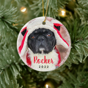Aangepaste Pet Dog Puppy Holiday Keramisch Ornament