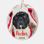 Aangepaste Pet Dog Puppy Holiday Keramisch Ornament (Links)