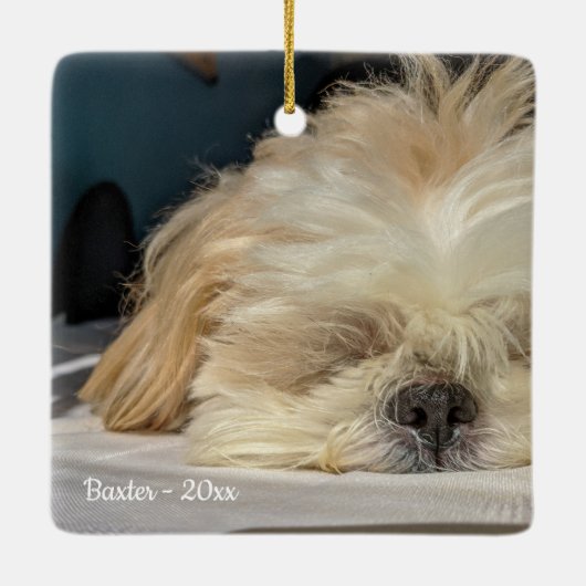 Aangepaste Pet Dog Puppy Ornament (Achterkant)