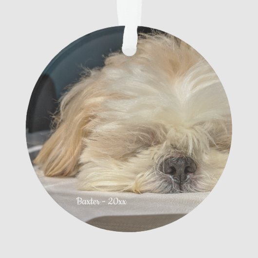 Aangepaste Pet Dog Puppy Ornament (achterkant)