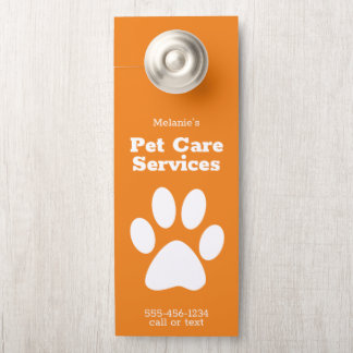 Aangepaste Pet Dog Walking Sitting Service Deurwoe Deurhanger