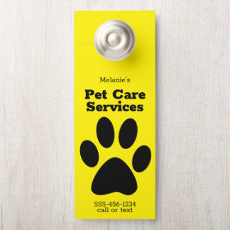 Aangepaste Pet Dog Walking Sitting Service Deurwoe Deurhanger