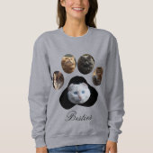 Aangepaste PET-fotocollage Paw Print Shape Trui (Voorkant)