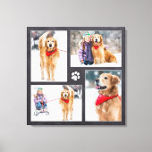 Aangepaste Pet Lover Paw Print Dog Photo Collage (Voorkant)