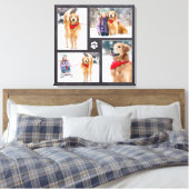 Aangepaste Pet Lover Paw Print Dog Photo Collage (Insitu (Slaapkamer))