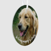 Aangepaste pet memorial foto aandenken | liefdevol ornament (voorkant)