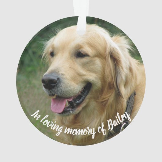 Aangepaste pet memorial foto aandenken | liefdevol ornament (achterkant)