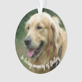 Aangepaste pet memorial foto aandenken | liefdevol ornament (voorkant)