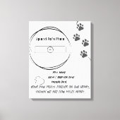 Aangepaste Pet Memorial Foto & Naam Canvas Print (Voorkant)