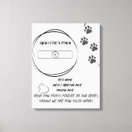 Aangepaste Pet Memorial Foto & Naam Canvas Print