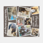 Aangepaste Pet Memorial Foto & Quote Fleece Deken (Voorkant (Horizontaal))