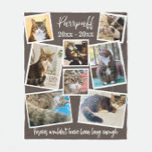 Aangepaste Pet Memorial Foto & Quote Fleece Deken