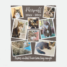 Aangepaste Pet Memorial Foto & Quote Fleece Deken