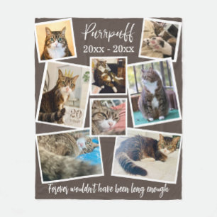 Aangepaste Pet Memorial Foto & Quote Fleece Deken