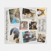 Aangepaste Pet Memorial Foto & Quote Fleece Deken (Voorkant (Horizontaal))