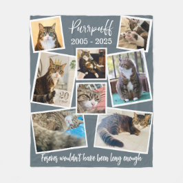 Aangepaste Pet Memorial Foto & Quote Fleece Deken