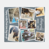 Aangepaste Pet Memorial Foto & Quote Fleece Deken (Voorkant (Horizontaal))