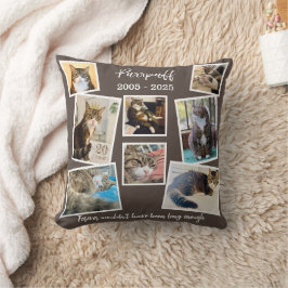 Aangepaste Pet Memorial Foto & Quote Kussen