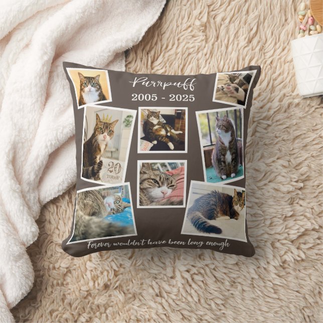 Aangepaste Pet Memorial Foto & Quote Kussen (Deken)