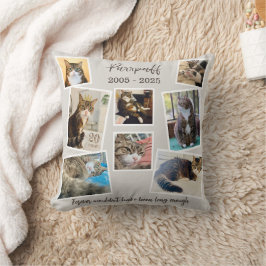 Aangepaste Pet Memorial Foto & Quote Kussen