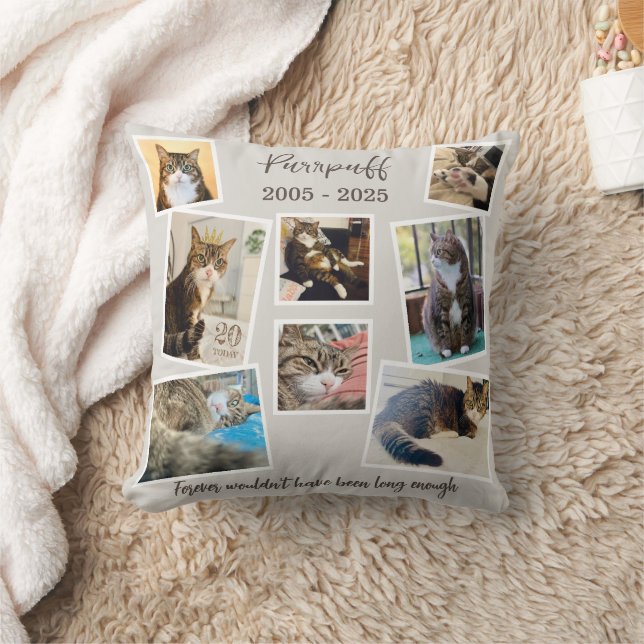 Aangepaste Pet Memorial Foto & Quote Kussen (Deken)
