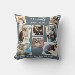 Aangepaste Pet Memorial Foto & Quote Kussen