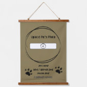 Aangepaste Pet Memorial Foto wandtapijt Hangend Wandkleed (Voorkant)