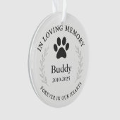 Aangepaste Pet Memorial Ornament Keepsake (voorkant)