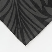 Aangepaste Pet Name Black Botanical Gold Script Fleece Deken (Hoek)