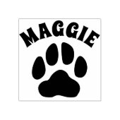 Aangepaste Pet Name met Dog Paw Print gepersonalis Rubberstempel (Afrduk)