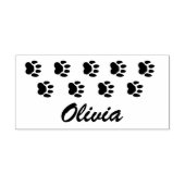 Aangepaste Pet Name Paw Prints Handtekening Rubberstempel (Afrduk)