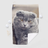 Aangepaste Pet Name Typografie en Foto Golfhanddoek (Insitu)