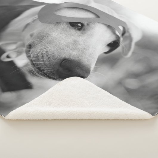 Aangepaste Pet Name Typografie en Foto Sherpa Deken (3/4)