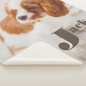 Aangepaste Pet Name Typografie en Foto Sherpa Deken (3/4)