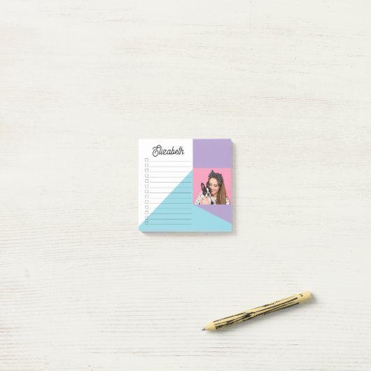 Aangepaste Pet Photo Hondenliefhebber Bewerkbare T Post-it® Notes (Op bureau)