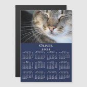Aangepaste Pet Photo Naam 2025 Kalender Marine Mag (Voorkant / Achterkant)