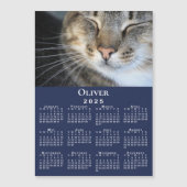 Aangepaste Pet Photo Naam 2025 Kalender Marine Mag (Voorkant)