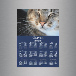 Aangepaste Pet Photo Naam 2026 Kalender Marine Mag