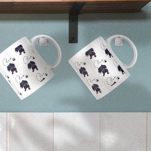 Aangepaste Pet Portrait en Script Naam Pet Lover Tweekleurige Koffiemok