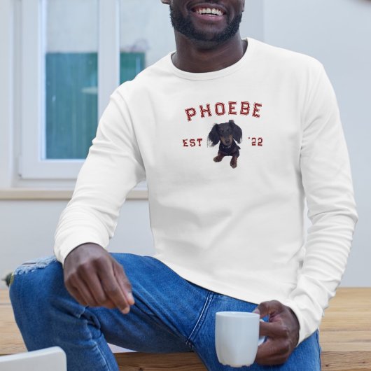 Aangepaste Pet Portret en Varsity Letter Arch Naam Trui