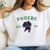 Aangepaste Pet Portret en Varsity Letter Arch Naam Trui