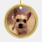 Aangepaste Pet-versiering met uw 2-Pet-FOTO's Keramisch Ornament (Achterkant)