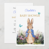 Aangepaste Peter de Konijn Baby shower Uitnodiging (Voorkant / Achterkant)
