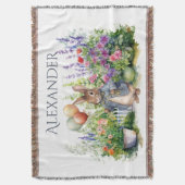 Aangepaste Peter de konijn ballonnen tuin Deken (Voorkant Verticaal)