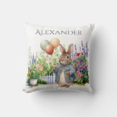 Aangepaste Peter de konijn ballonnen tuin Kussen (Voorkant)