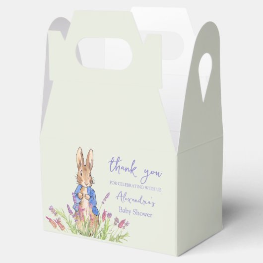 Aangepaste Peter het konijn Baby shower Dank U Bedankdoosjes (Geopend)