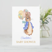 Aangepaste Peter het konijn Baby shower Kaart (Staand voorkant)